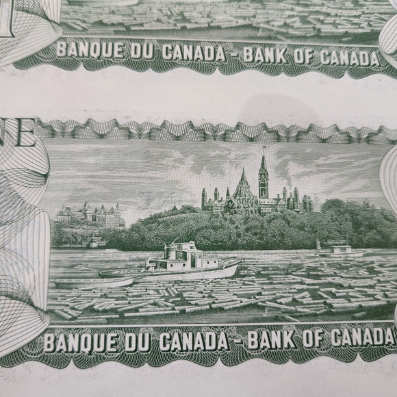 💯NWOT'S uncirculated sheet of 1973 $1 Bank of Canada bills - Picture 6 of 7